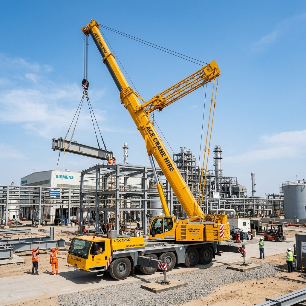 Heavy hydraulic mobile crane services and rigging operations at KORDE GROUP Nagpur