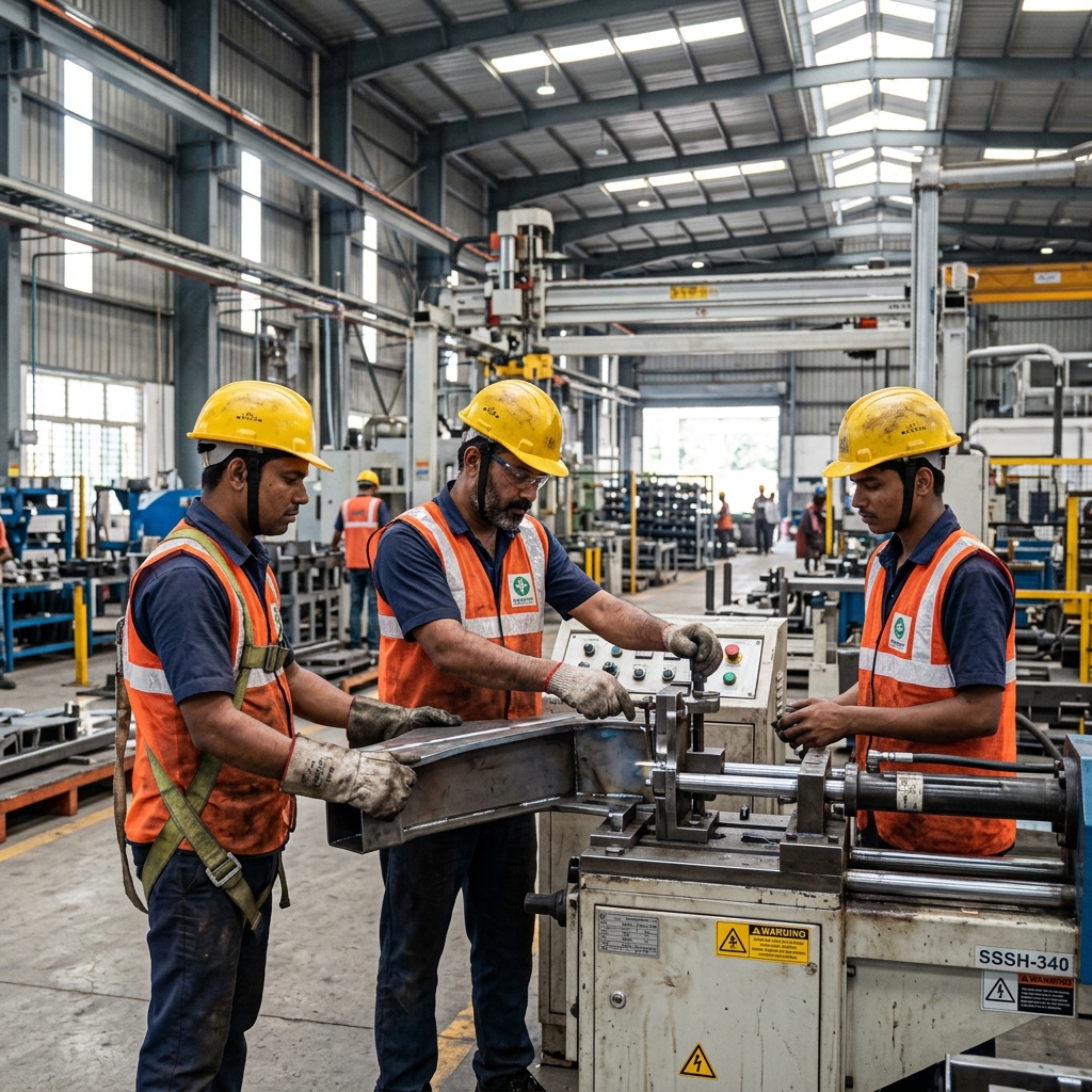 KORDE GROUP Indian industrial labour supply workers in manufacturing plant Nagpur
