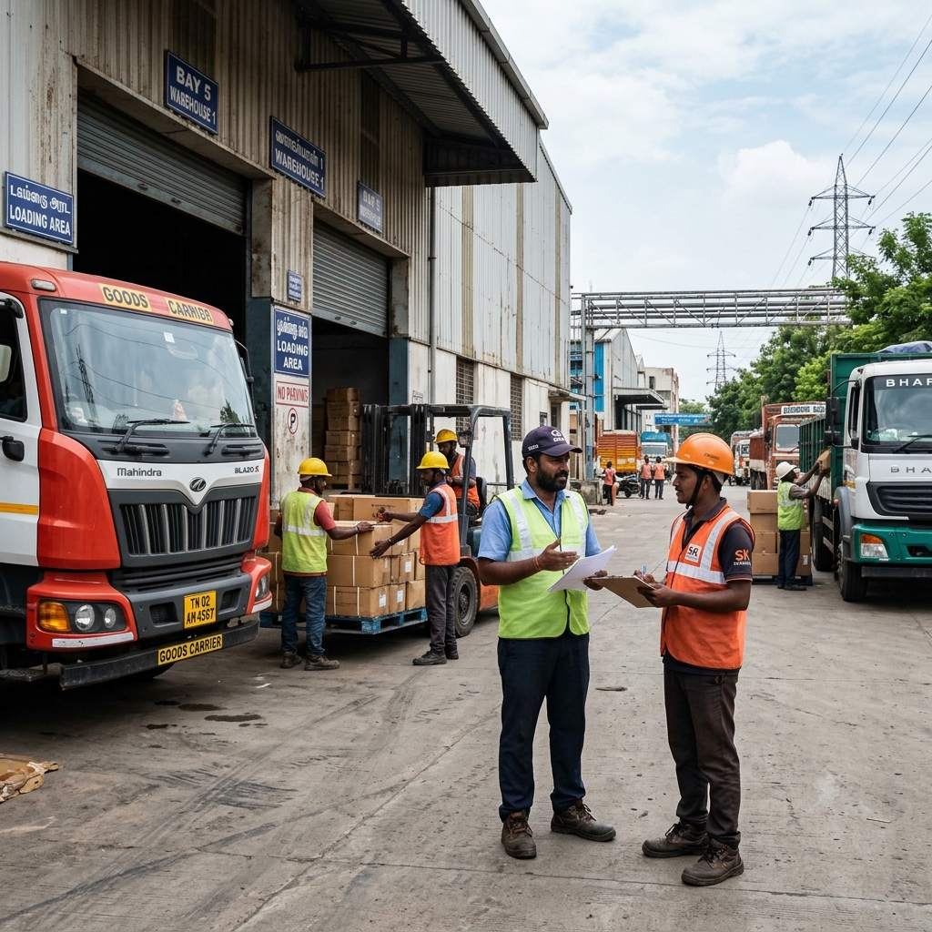 Indian industrial transport logistics drivers and commercial vehicles in Nagpur